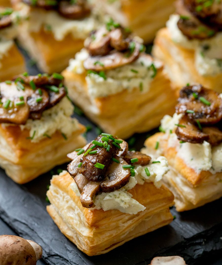 Garlic Mushroom and Chive Pastry Bites Recipe - Deelux Kitchens