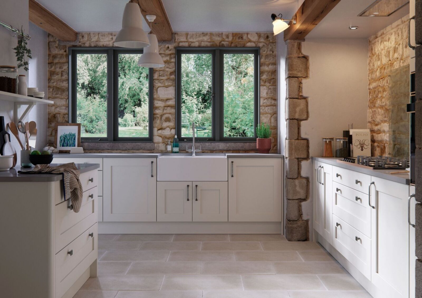 Mollingdon Ash Painted Shaker Style Kitchen